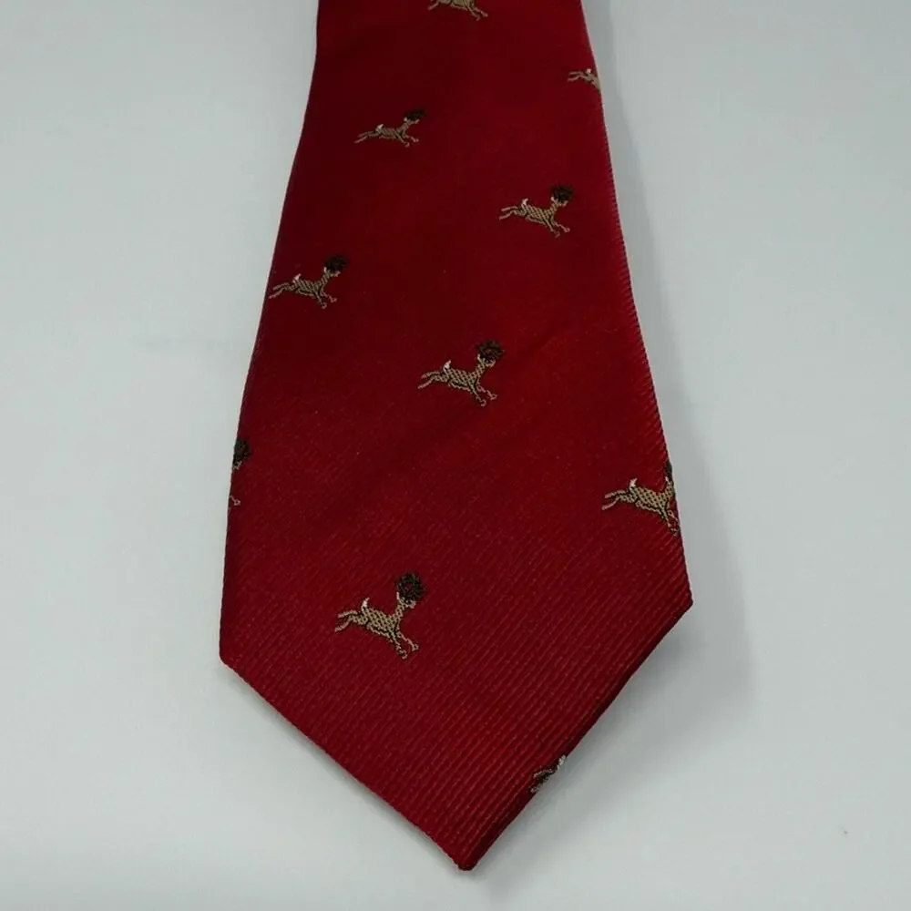 Crewcuts for Kids 100% Silk Christmas Reindeer Tie - Red